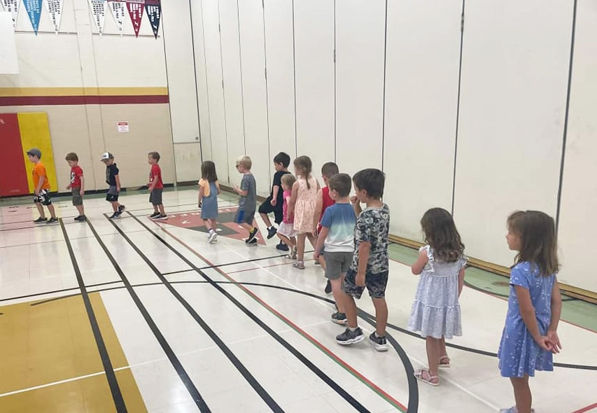 Moving & Grooving In The School’s 3,000 Sq Ft Gym